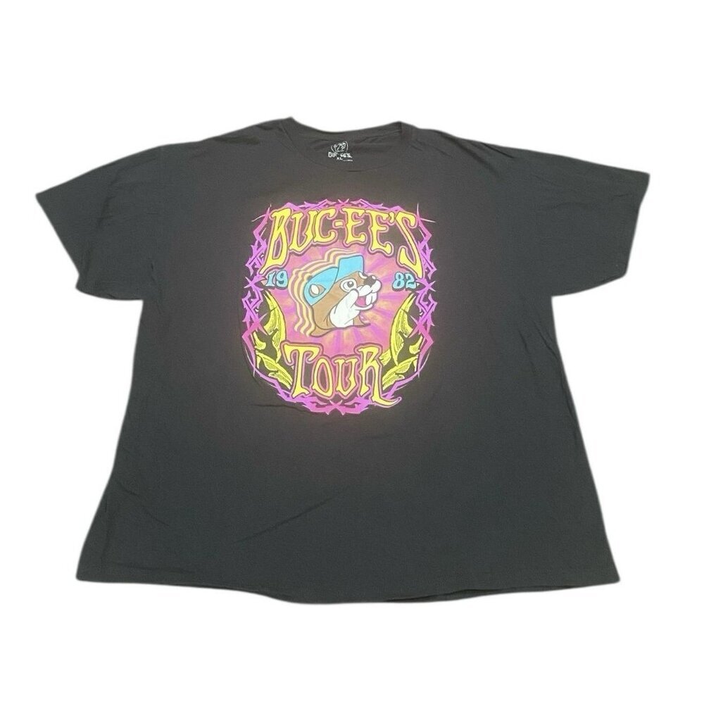 Bucee's Short Sleeve Graphic T Shirt Mens XL Tour 1982-2021 Psychedelic Black‎